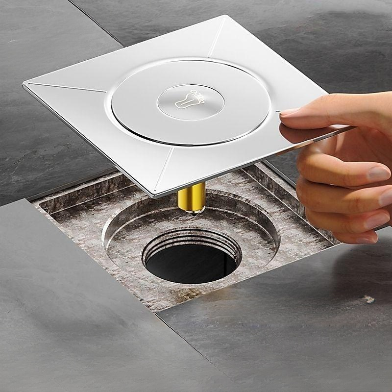 Rejilla de drenaje de piso clásica mejorada para baños, accesorio de fontanería universal