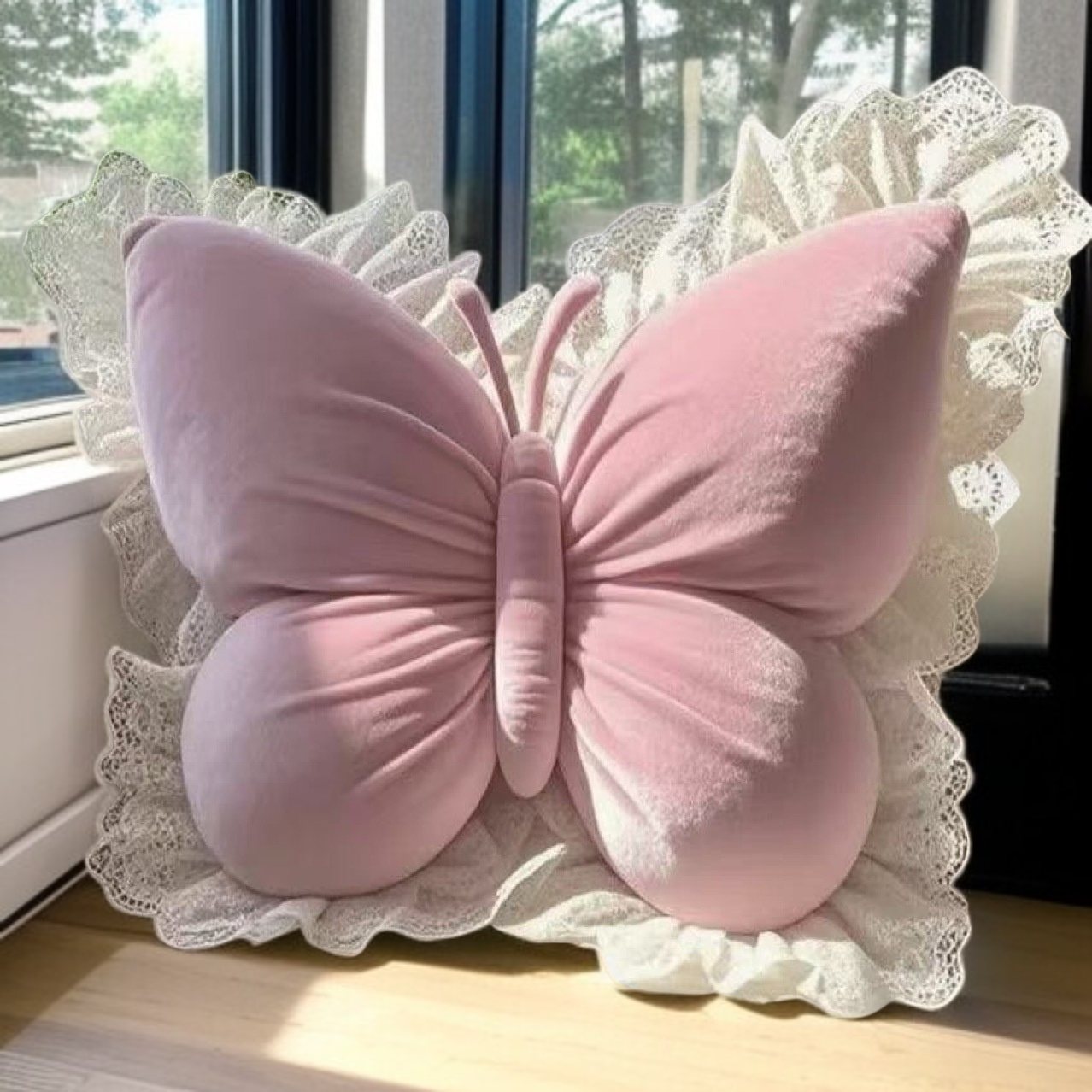 목과 머리 지지 나비 베개