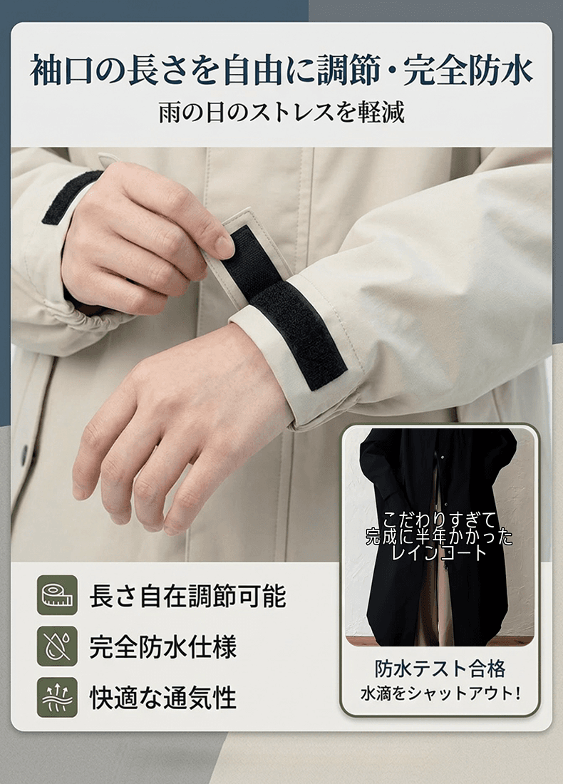 男女兼用サイクルレインコート
