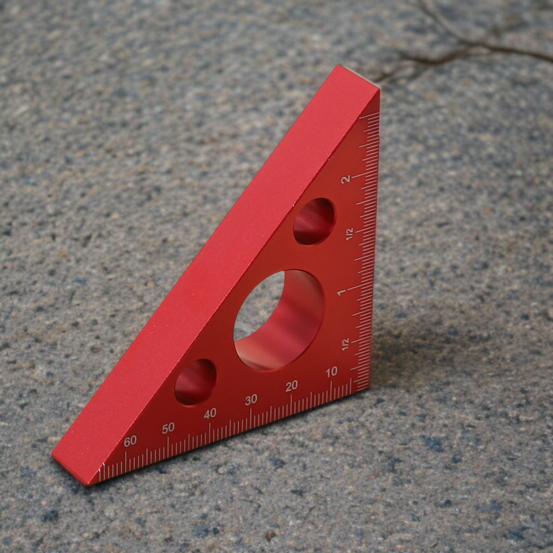 Holzbearbeitung Winkel Lineal 4 Zoll Aluminium-Legierung verdickt Dreieck Lineal metrisch imperial r