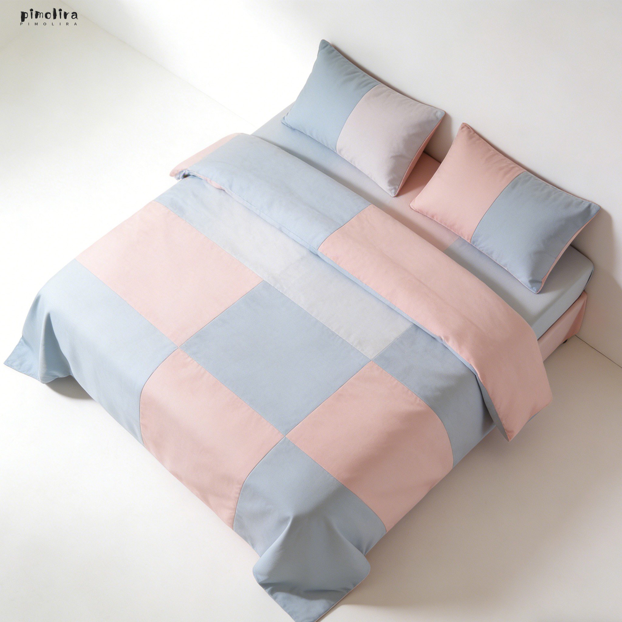 ชุดผ้าปูที่นอนสี่ชิ้นผ้าฝ้ายแท้สีขาว