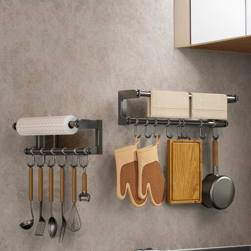 욕실 스텐 후크 펀치프리 벽걸이 수납선반 주방 냄비삽 수저선반 벽선반 스텐후크