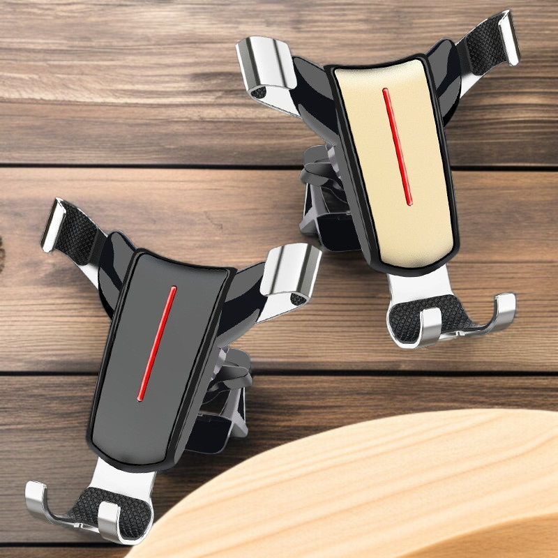 アップグレードされた滑り止めシリコーン衝撃吸収カーマウント 多機能重力フック式エアベントアルミ合金ブラケット アップグレードされた滑り止めシリコンカーガード