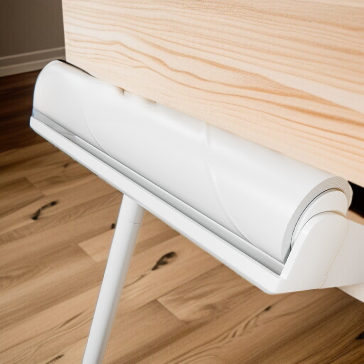 家庭用ヘアステッカー カーペットクリーナー 引き裂けるロングハンドル ローラーステッカー交換用 髪の毛やホコリを除去する粘着紙でベッドを掃除する