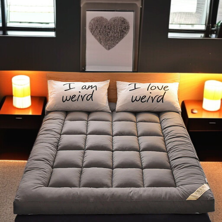 学生寮 羽毛布団 立体厚手 ソフトマットレス 羽毛布団 フロアマットレス キルト