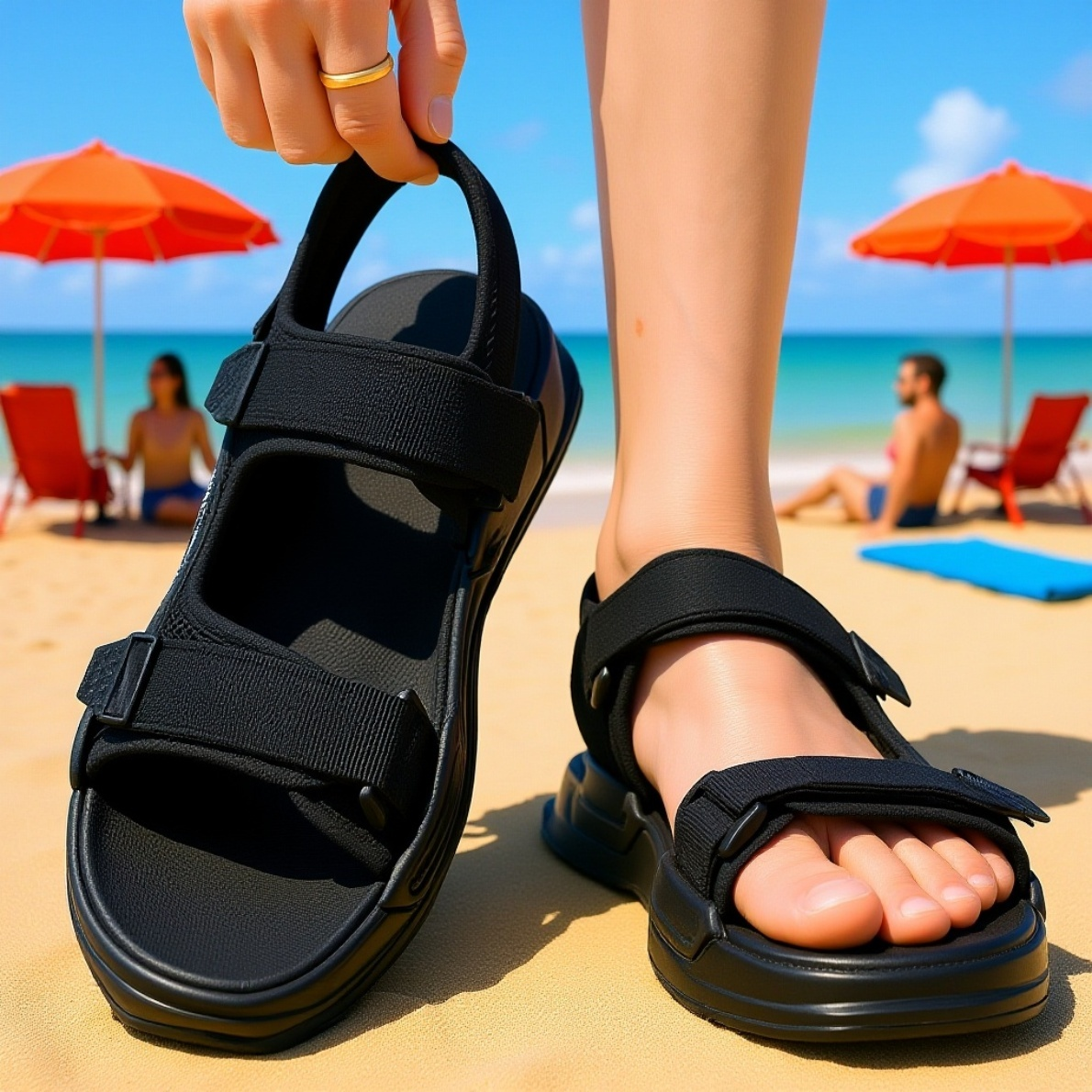 صندل رجالي كاجوال بنعل ناعم سميك