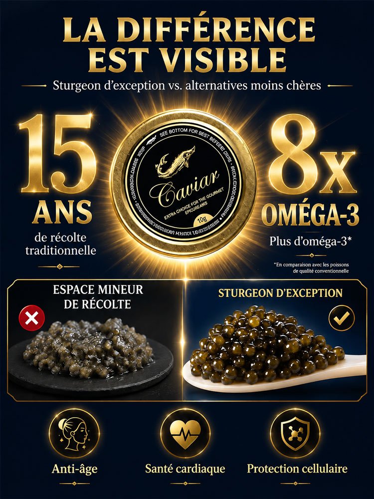 Caviar Premium Certifié Éco UE | 0 Métal Lourd, 0 Microplastique | Traçable CITES