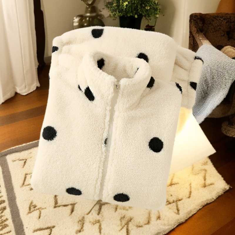 冬用厚手保温女性フランネルパジャマセット 外出可能な両面フリースルームウェア