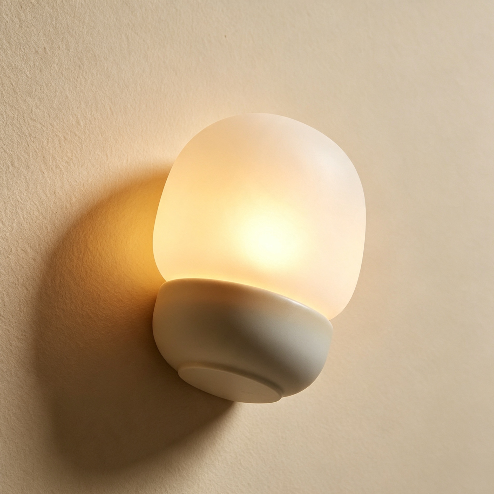 Ceramic frosted wall lamps (2 pieces)