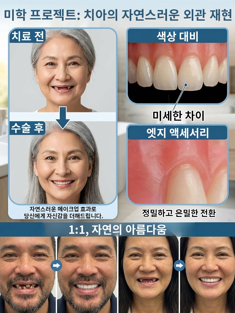 【전미 베스트셀러】고급 의료용 의치 세트