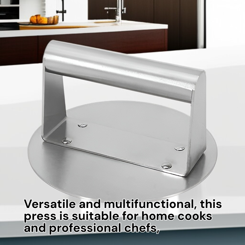 Multifunctional Stainless Steel Meat Press for Steak, Burger, Rice Ball