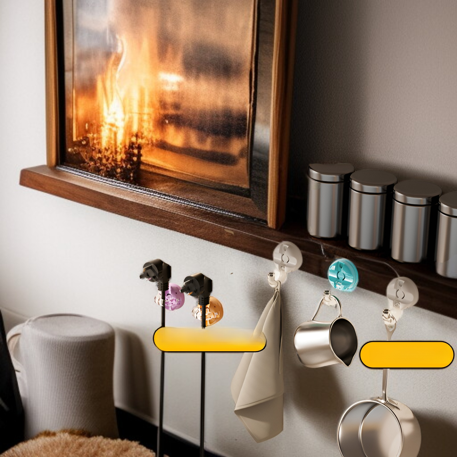 Power Cord Organizer and Holder, Magnetic Cable Management Clip