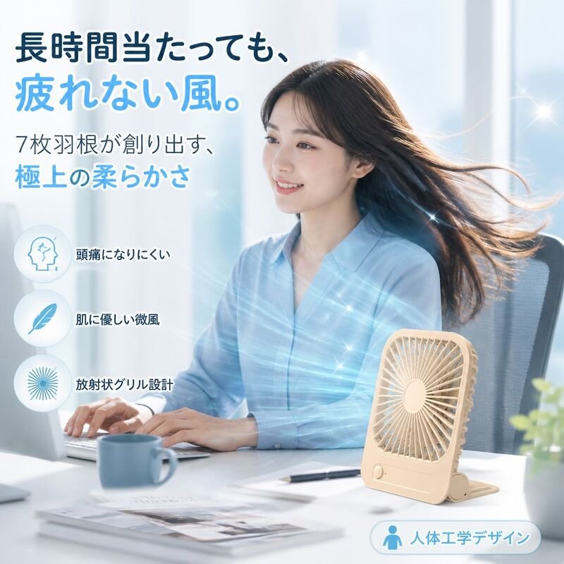 携帯用マグネット壁掛けミニファン、デスクトップ充電、超静音設計、オフィス適用