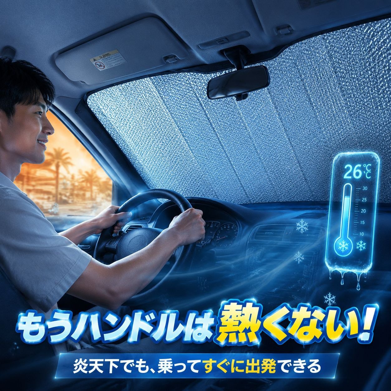 車用遮光フロントシェード 断熱カバー