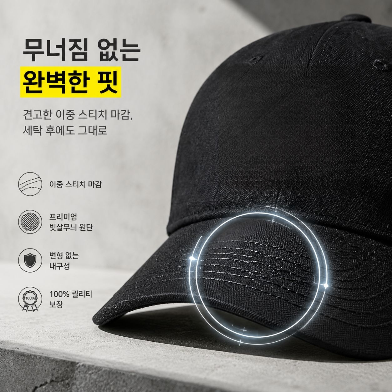 야외 스포츠 볼캡 선글라스 일체형 모자