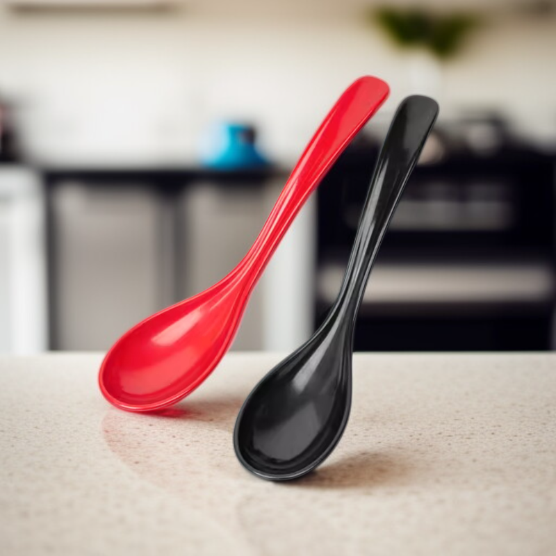 합금 소재의 긴 손잡이 수프 스푼