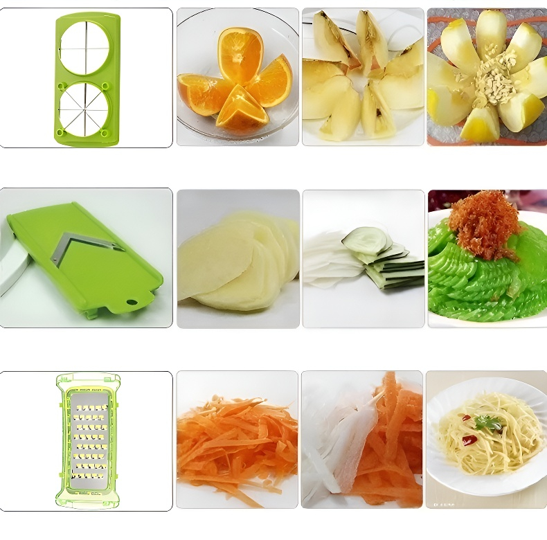 강판 세트로 채소를 자르는 모습