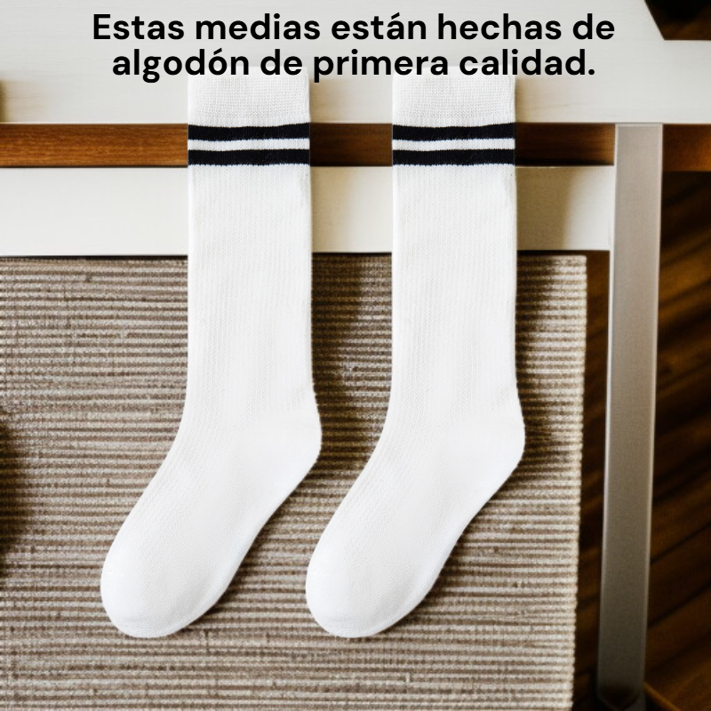 Calcetines largos de algodón