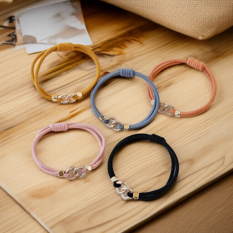 簡約氣質馬尾皮筋兩用手鏈髮圈