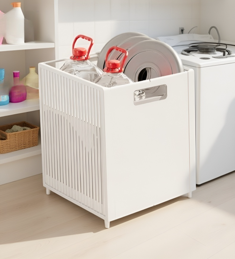 سلة غسيل مثبتة على الحائط لتنظيم الملابس بسهولة