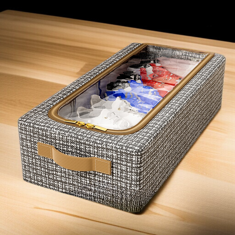 家庭用透明防塵シューズケース収納箱 鉄骨設置靴収納ボックス 折りたたみベッド下靴収納ケース