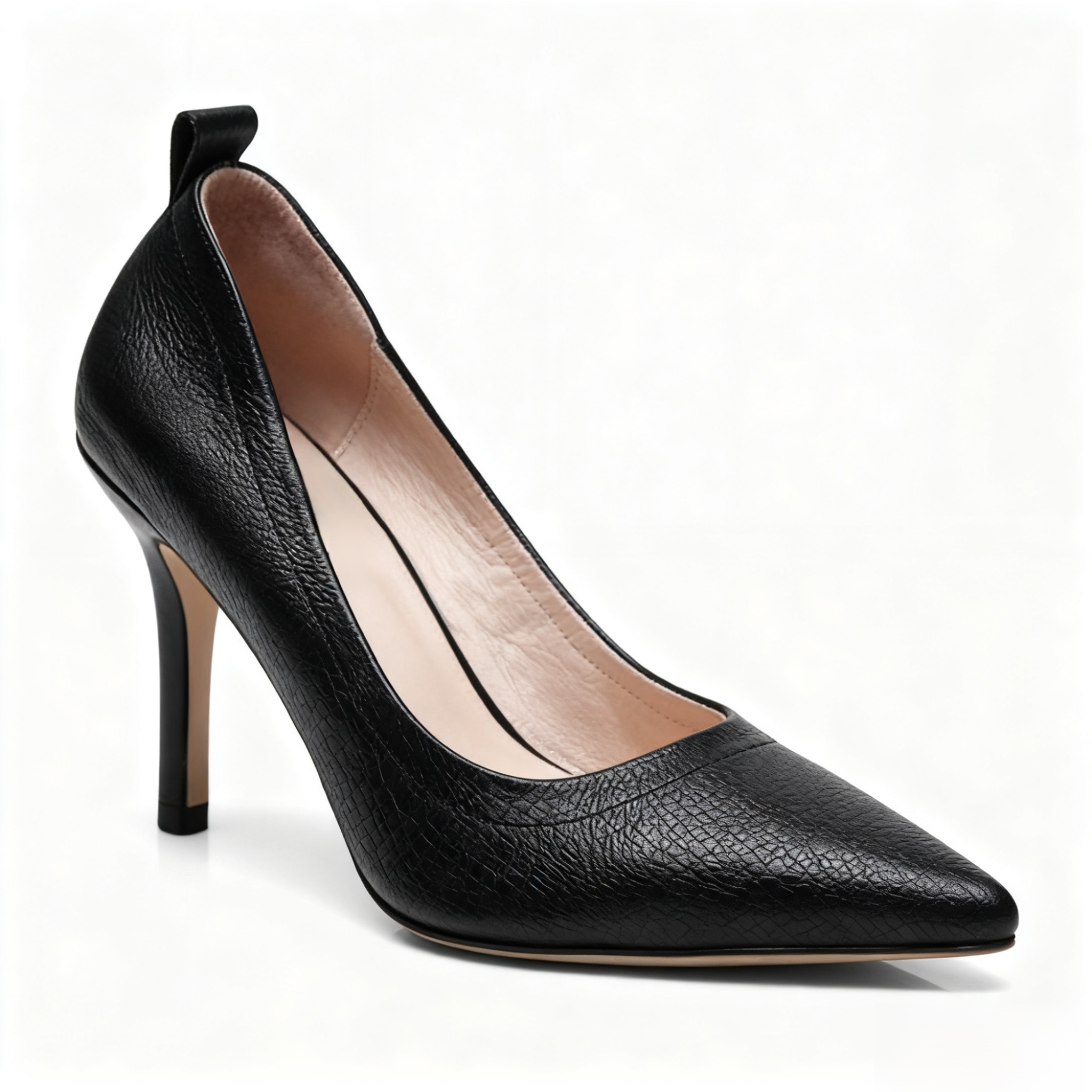 女性用ファッショナブルで多用途なトップグレイン牛革のポインテッドトゥシングルシューズ