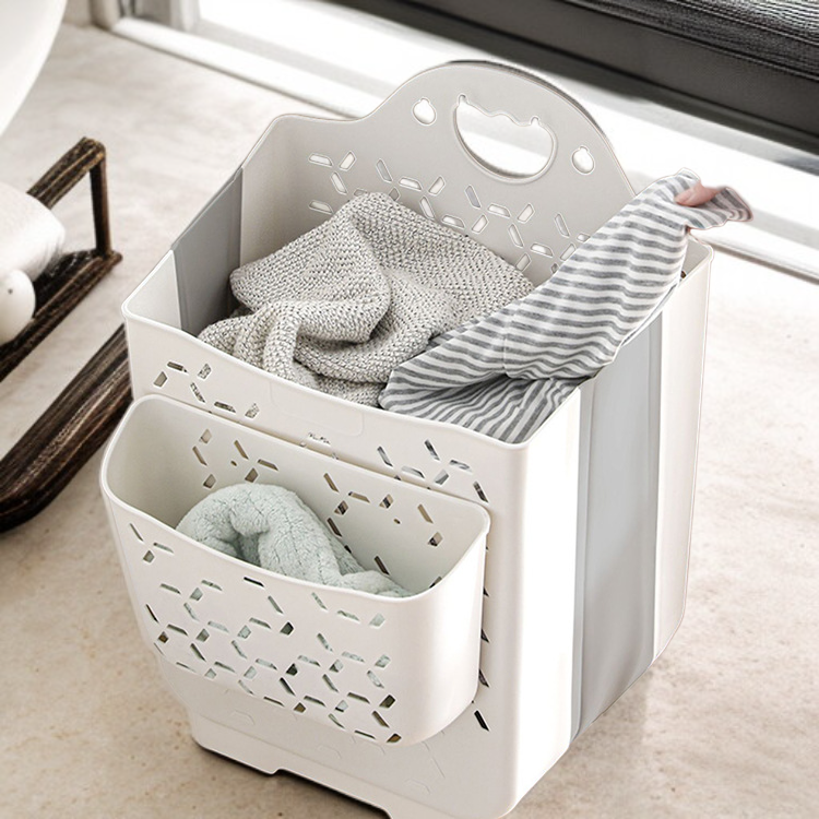 접이식 벽걸이 욕실 빨래 바구니