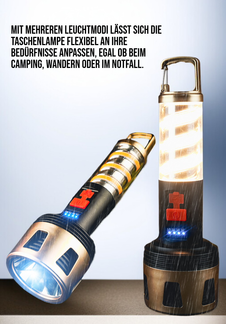 Doppelte Lichtquelle Taschenlampe mit zwei LED-Leuchtmodi