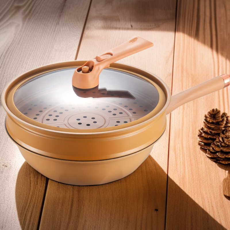 Clay colored non stick micro pressure cooker