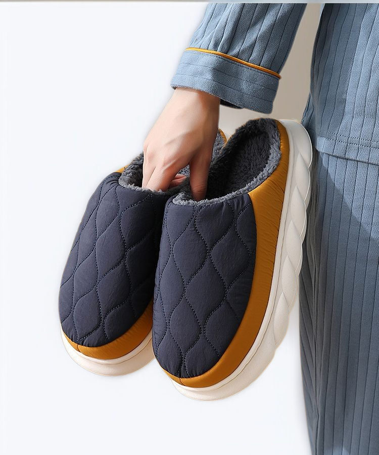 家居專用男士厚底羽絨拖鞋