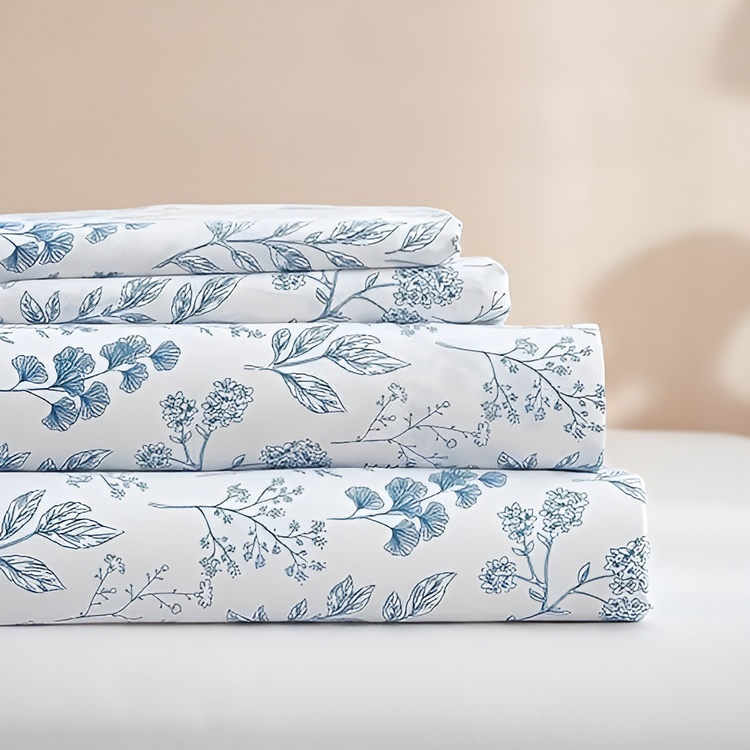 럭셔리 화이트 4피스 침구 세트