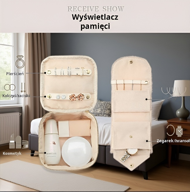 Pudełko prezentowe z polaru na biżuterię