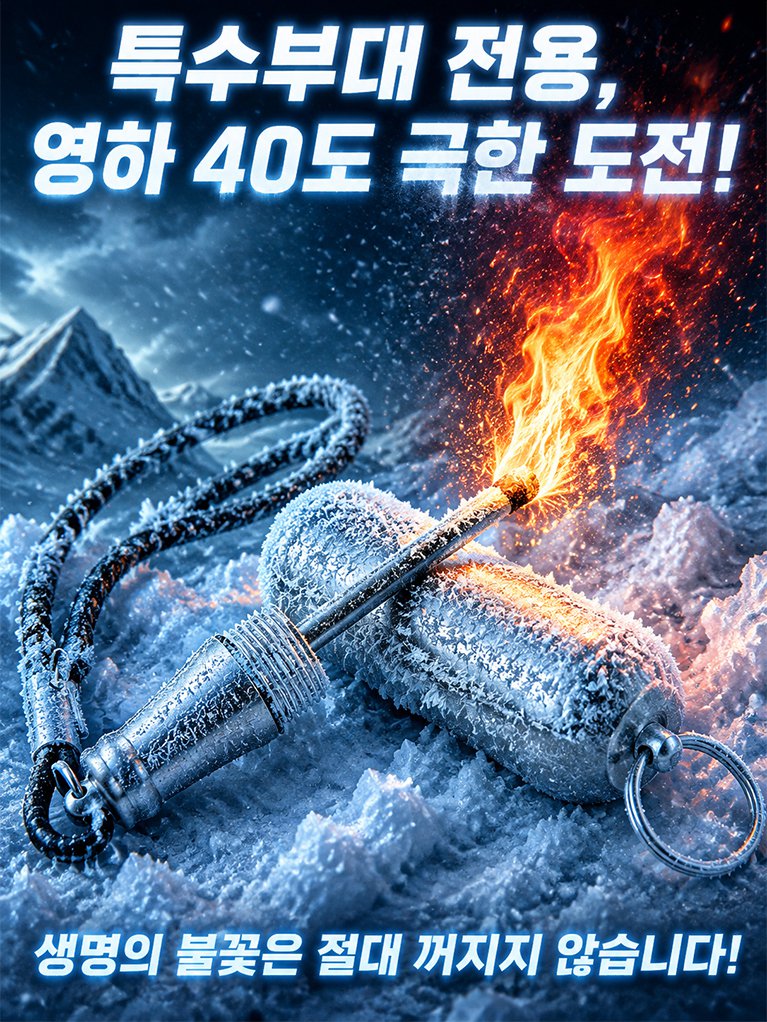 캠핑용 방수 만능 성냥 사용 예시 이미지