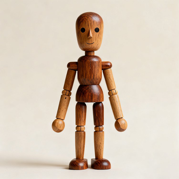 木の人形デコレーション