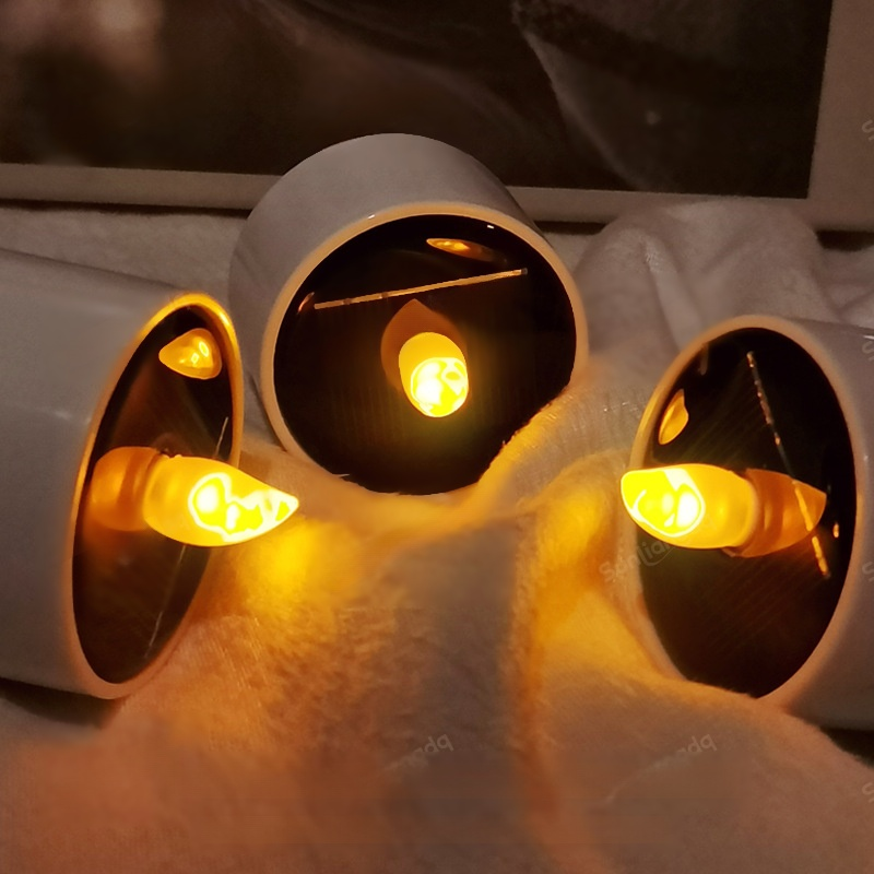 Solar Desktop Night Light Decorative Candle Lamp Atmosphere Light