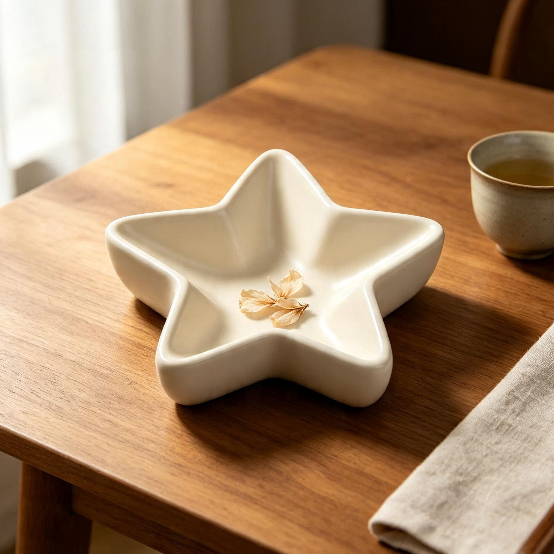 Star tray filled with Christmas candies and treats