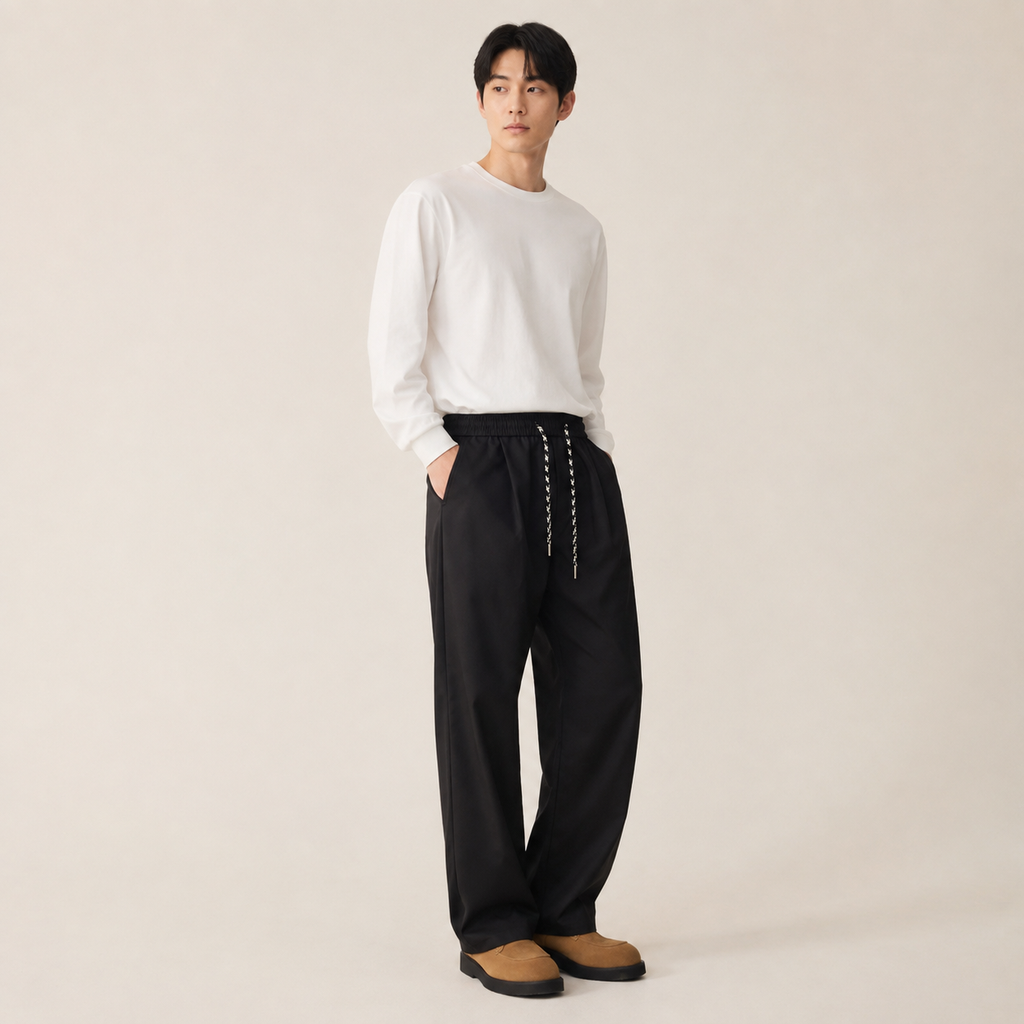 신상 남성 린넨 와이드 팬츠 캐주얼 스타일
