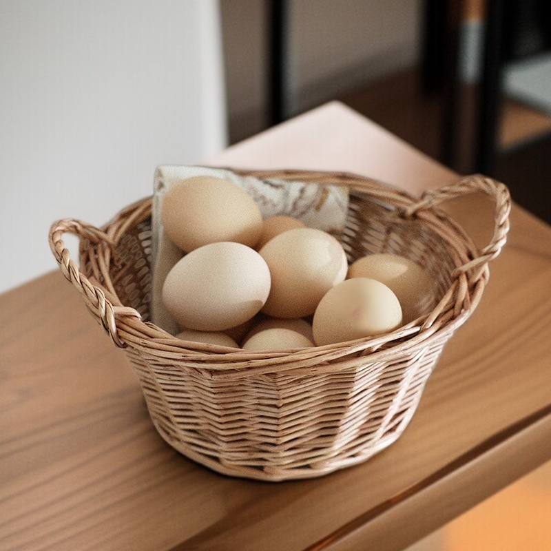 주방 수공 뜨개질 수납 광주리