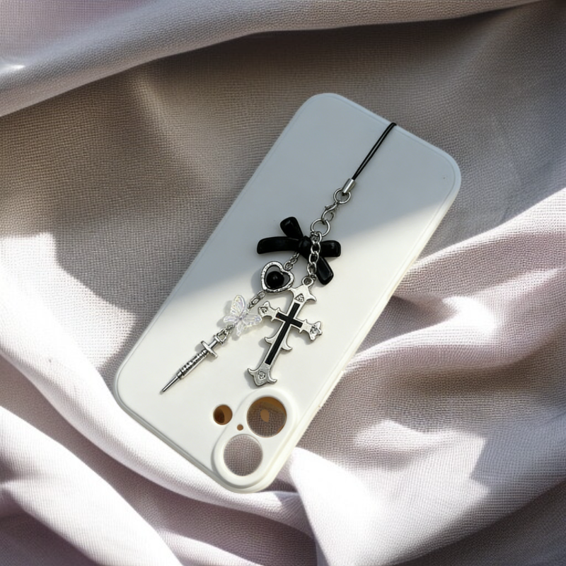 나비 십자가 열쇠고리