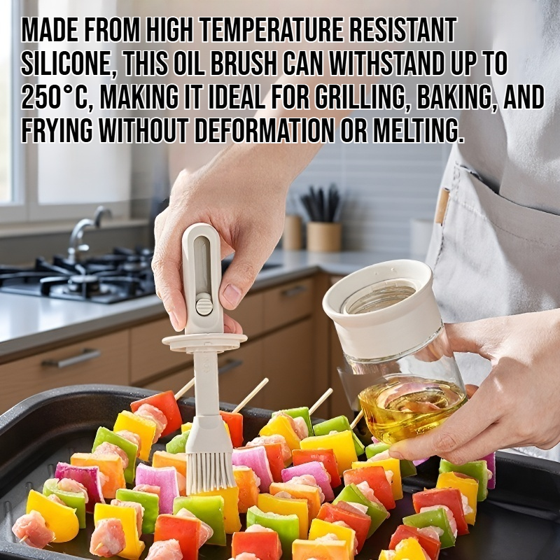 Household high temperature oil resistant oil brush can