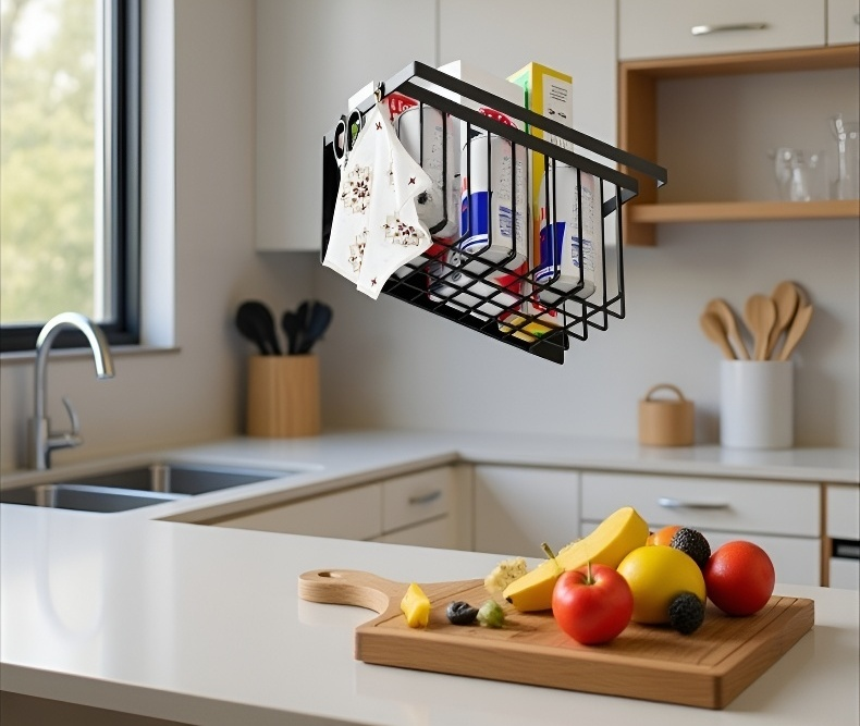 Einfache Montage des magnetischen Kühlschrankregals