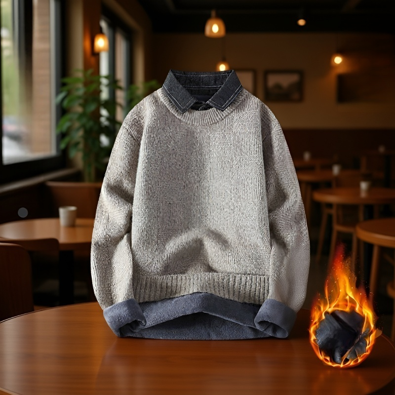 冬に厚手のおしゃれなベルベットベースセーター