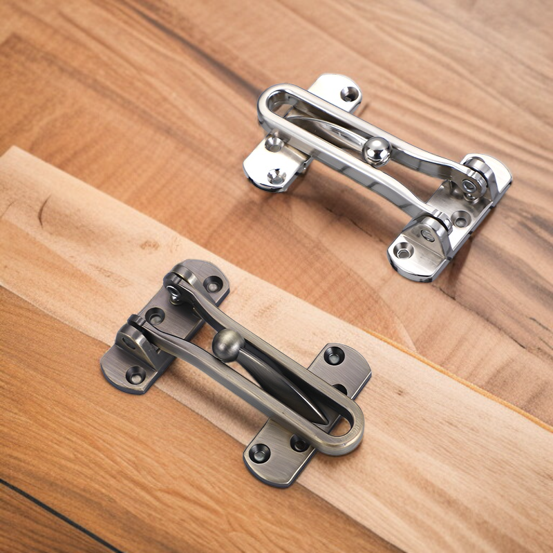 室内用亜鉛合金厚型防犯ロック ホテル・旅館用安全防犯ロック 寝室木製ドア用防犯ボルト錠