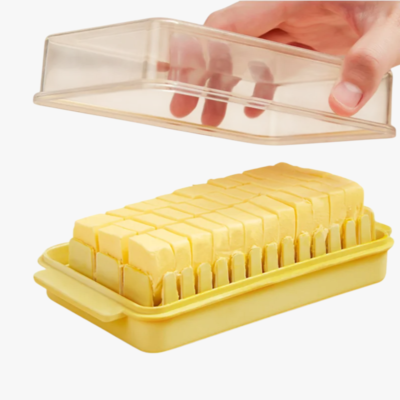 Caja japonesa para almacenar y cortar queso y mantequilla con tapa