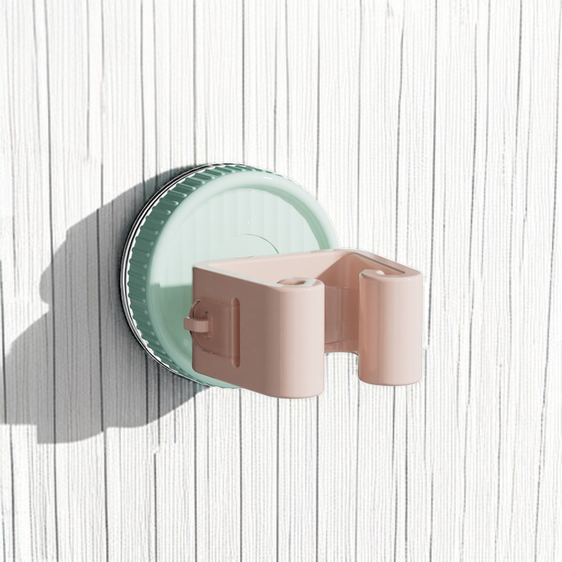 화장실 문 뒤 벽걸이 밀대걸이 편리한 빨판 펀치프리 벽걸이 벽수납 미끄럼방지 밀대걸이 벽수납선반