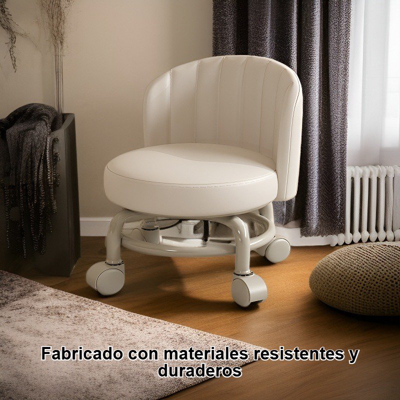 Taburete doméstico con ruedas de diseño moderno
