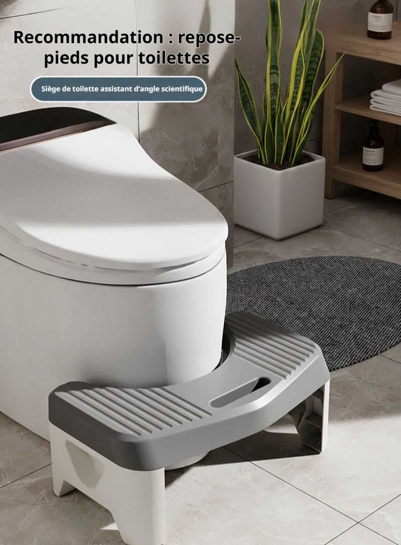 Tabouret stable avec surface antidérapante pour WC