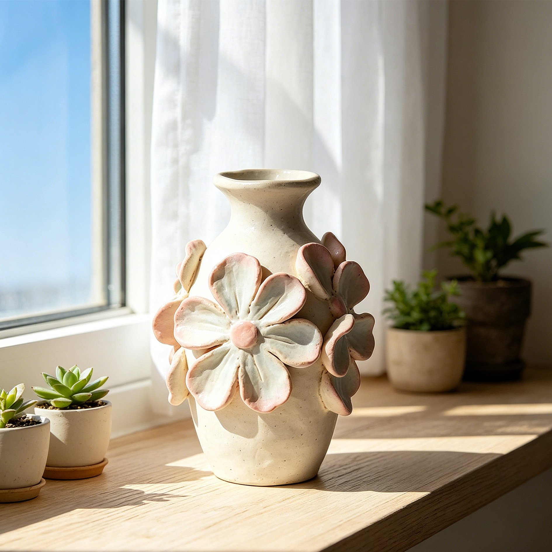 Hand-carved Glass Vase