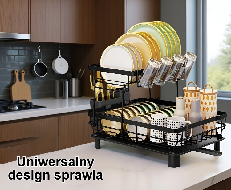 Nowoczesna półka kuchenna zamontowana na ścianie