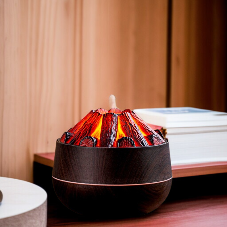 탁상 휴대용 화산 시뮬레이션 가습기 미니 안개량 무음 가습기 숯불 디퓨저 탁상 가습기